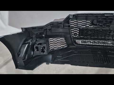 Front bumper with black grille RS6-Style (2011-2014) for Audi A6 C7 2011-2017 - video 2
