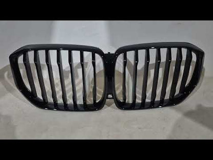 Kidney Grilles 1 Bar (2019-2022, Gloss Black) for BMW X5 G05 2019–2026 - video 1