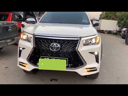 Front bumper Lexus-design V1 (for 2015-2020) for Toyota Hilux 2015- - video 1