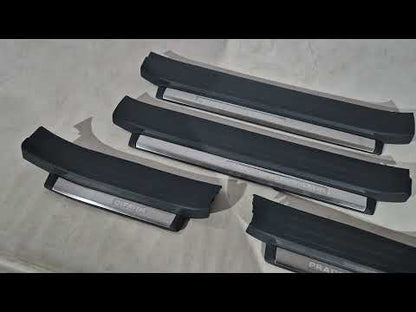 Illuminated door sills (black) for Toyota Land Cruiser Prado 150 2009-2023 - video 1
