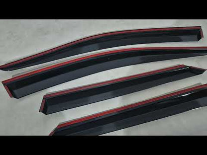 Window Deflectors with Chrome Trim Niken Luxury (4 pcs) for Volkswagen T-Roc 2017-2025 - video 1