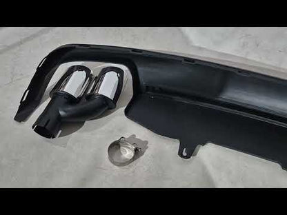 Rear Diffuser with Exhaust Tips RS-Style V-2 (2011-2014) for Audi A6 C7 2011-2017 - video 1