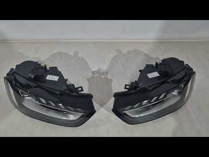 Front Headlights FullLed (2012-2015, Halogen to LED, 2 pcs) for Audi A4 B8 2007-2015 - video 1