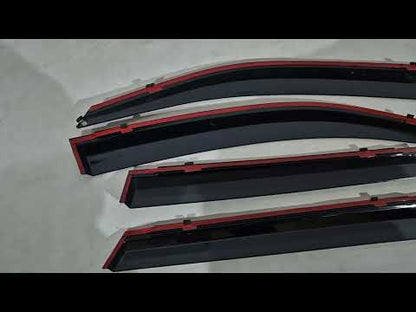 Window Deflectors with Chrome Trim Niken Luxury (4 pcs) for Suzuki Vitara 2015- - video 1