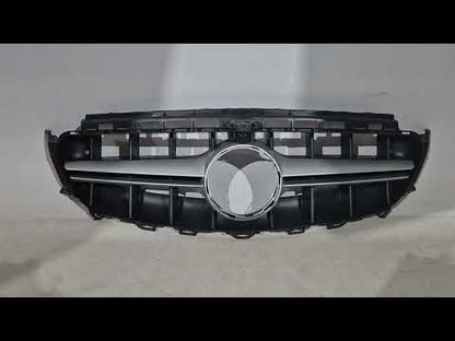 Front Grille in E63 AMG Silver Design (for Avantgarde/AMG-Line/E43 AMG/E53 AMG 2016-2019) for Mercedes E-сlass W213 2016-2023 - video 1