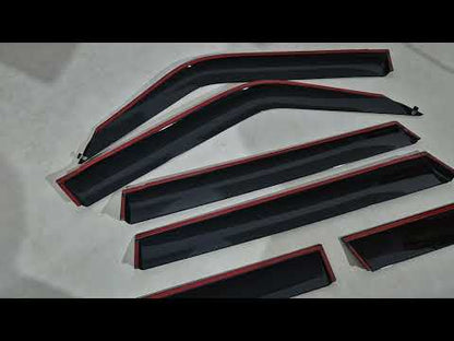 Window Deflectors with Chrome Trim Niken Luxury (4 pcs) for Toyota Land Cruiser 100 1998-2007 - video 1