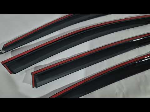 Window Deflectors with Chrome Trim Niken Luxury (SD, 4 pcs) for Renault Megane IV 2016-2025 - video 1