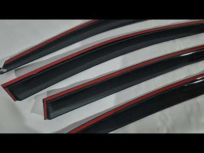 Window Deflectors with Chrome Trim Niken Luxury (SD, 4 pcs) for Renault Megane IV 2016-2025 - video 1