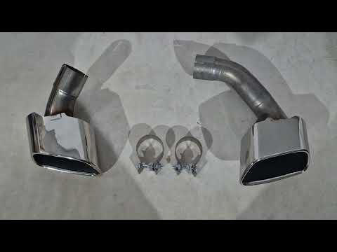 Exhaust tips M-Performance Silver for BMW X5 F15 2013-2018 - video 1