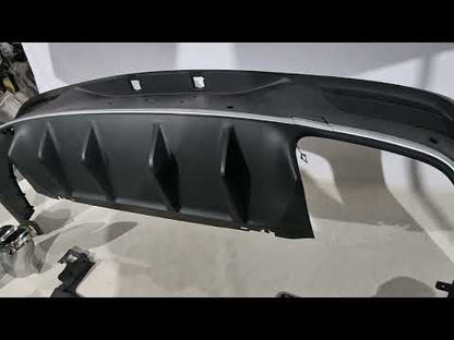 Rear diffuser with exhaust tips (GLE63 design) for Mercedes GLE coupe C167 2019- - video 1