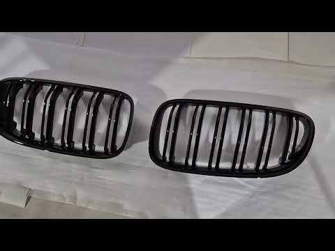 Kidneys M-Look (for E92/E93, 2010-2013, Gloss Black) for BMW 3 Series E-90/91/92/93 2005-2011 - video 1
