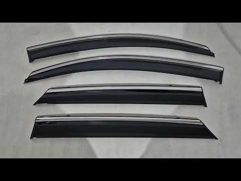 Window Deflectors with Chrome Trim Niken Luxury (4 pcs) for Hyundai Tucson TL 2016-2021 - video 1