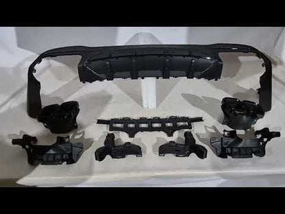 Rear Diffuser with Tips Black (AMG63 Design) for Mercedes GLC X253 2015-2022 - video 1