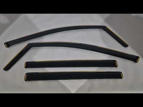 In-Channel Wind Deflectors Niken Luxury (4 pcs) for Volkswagen Touran 2015- - video 1