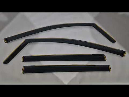 In-Channel Wind Deflectors Niken Luxury (4 pcs) for Volkswagen Touran 2015- - video 1