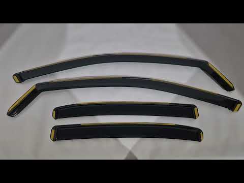 In-Channel Wind Deflectors Niken Luxury (SD, 4 pcs) for Skoda Octavia IV A8 2020- - video 1