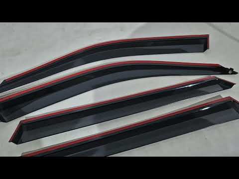 Window Deflectors with Chrome Trim Niken Luxury (4 pcs) for BMW X5 F-15 2013-2018 - video 1