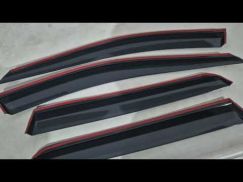 Window Deflectors with Chrome Trim Niken Luxury (4 pcs) for Volvo XC90 2002-2014 - video 1