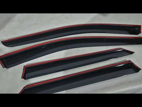 Window Deflectors with Chrome Trim Niken Luxury (4 pcs) for Mercedes ML W164 2005-2011 - video 1