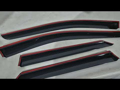 Window Deflectors with Chrome Trim Niken Luxury (4 pcs) for Mercedes ML W164 2005-2011 - video 1