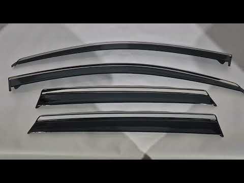 Window Deflectors with Chrome Trim Niken Luxury (4 pcs) for Seat Ateca 2016- - video 1