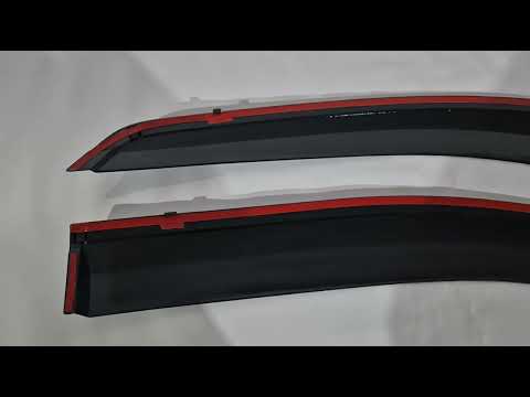 Window deflectors with chrome trim (2 pcs, Niken Future) for Mercedes Vito/V-class W447 2014- - video 1