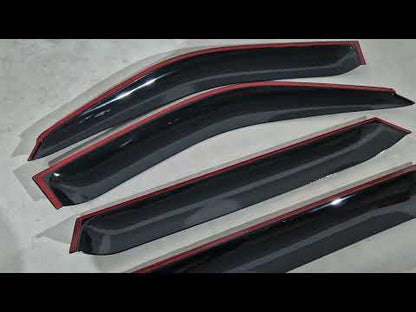 Window Deflectors Niken Luxury (4 pcs) for Toyota Land Cruiser 100 1998-2007 - video 1