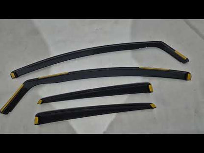 In-Channel Window Deflectors Niken Luxury (SD/HB, 4 pcs) for Ford Focus III 2011-2017 - video 1