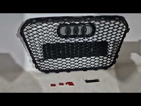 RS-style front grille (2011-2014, black) for Audi A6 C7 2011-2017 - image 1