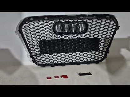 RS-style front grille (2011-2014, black) for Audi A6 C7 2011-2017 - image 1