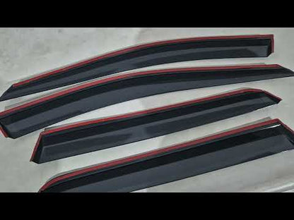 Window Deflectors with Chrome Trim Niken Luxury (4 pcs) for Volvo XC90 2002-2014 - video 1