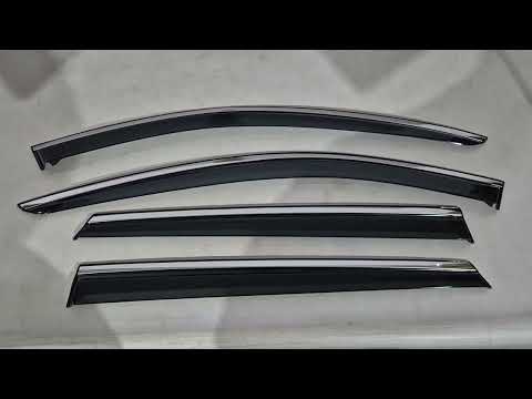 Window Deflectors with Chrome Trim Niken Luxury (4 pcs) for Mazda CX-9 2017- - video 1