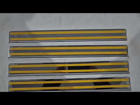 Door Sill Protectors Carmos V3 (4 pcs, Stainless Steel) for Opel Zafira A 1998-2005 - video 1