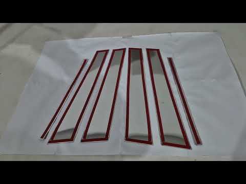 Stainless Steel Door Pillar Covers (6 pcs) for Volkswagen Golf 5 2003-2009 - video 1