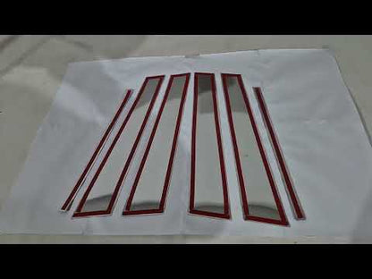 Stainless Steel Door Pillar Covers (6 pcs) for Volkswagen Golf 5 2003-2009 - video 1