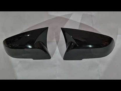 Mirror Covers M-Look (with Clips, 2 pcs) for BMW 3 Series F-30/31/34 2012-2019 - video 1