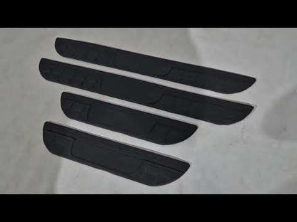 Door Sill Protectors DPT (2015-2021) (ABS) (4pcs) (matte black) for Mitsubishi Outlander 2012-2021 - video 1
