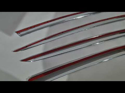 Chrome Window Deflectors Niken Luxury (4 pcs) for Tesla Model 3 2017- - video 1