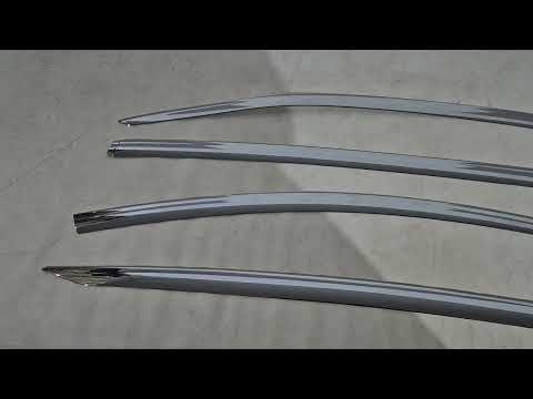 Chrome Window Deflectors Niken Luxury (4 pcs) for Tesla Model Y 2020- - video 1