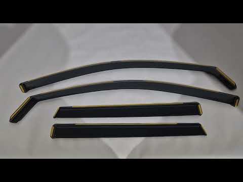 In-Channel Wind Deflectors Niken Luxury (2021-, 4 pcs) for Skoda Karoq 2018- - video 1