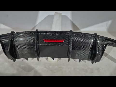 Rear Bumper Diffuser (for S-Line, 2014-2018, Carbon) for Audi A7 2010-2018 - video 1