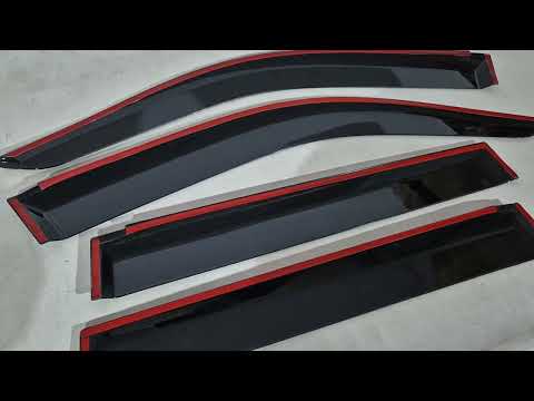 Window Deflectors Niken Luxury (4 pcs) for Toyota Land Cruiser Prado 120 2002-2009 - video 1