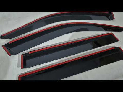 Window Deflectors Niken Luxury (4 pcs) for Toyota Land Cruiser Prado 120 2002-2009 - video 1