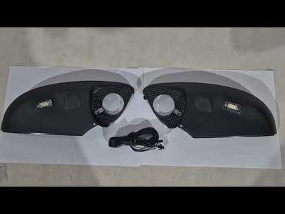 Lower part of mirror (with LED light) for Toyota Land Cruiser 200 2007-2021 - video 1