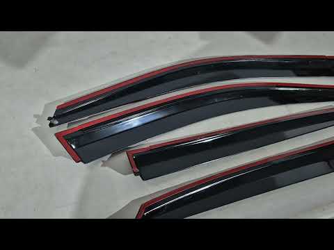 Window Deflectors with Chrome Trim Niken Luxury (4 pcs) for Lexus RX 2003-2009 - video 1