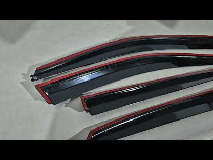 Window Deflectors with Chrome Trim Niken Luxury (4 pcs) for Lexus RX 2003-2009 - video 1