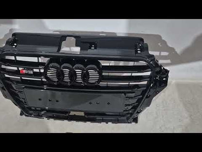 Front Grille S-Style (2012-2016, black) for Audi A3 2012-2020 - video 1