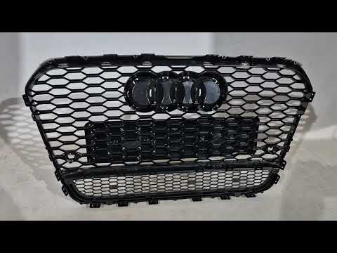 Front grille RS-style black with Quattro emblem (2011-2014) for Audi A6 C7 2011-2017 - video 1