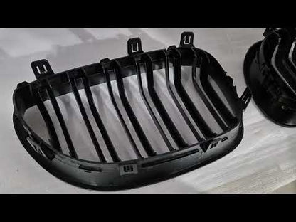 Kidneys M-Look (Gloss Black) for BMW 5 Series E60/E61 2003-2010 - video 1