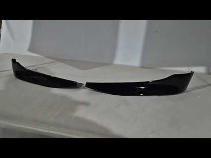 Front Flap Lip DPT (for E90 Base 2005-2008, Gloss Black, 2 pcs) for BMW 3 Series E90/E91 2005-2011 - video 1